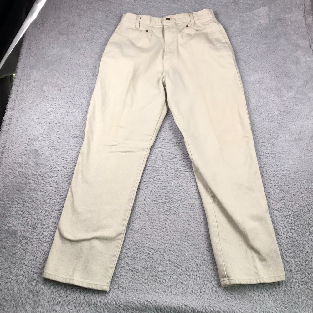 Ozark Mountain Jeans Womens 13 (30x31) Ivory High Rise Bareback Vintage Western